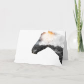 Doppel-Exposition des Wilden Pferdes Karte (Vorderseite)