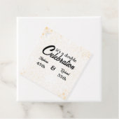 Doppel-Feier Joint Birthday Gold White Geschenkanhänger (Beispiel)