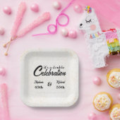 Doppel-Feier Joint Birthday Gold White Pappteller (Party)