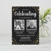 Doppel-Feier zum Foto des Lebens Einladung (Stehend Vorderseite)