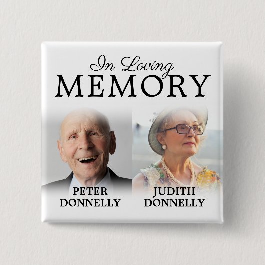 Doppel-Feier zum Gedenken an das Leben Button (Vorderseite)