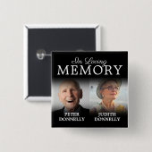 Doppel-Feier zum Gedenken an das Leben Button (Vorne & Hinten)