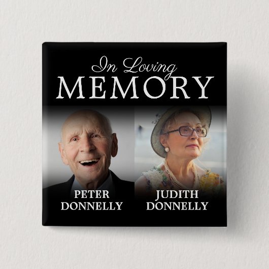 Doppel-Feier zum Gedenken an das Leben Button (Vorderseite)