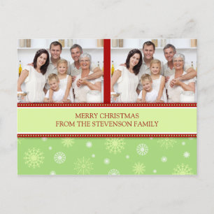 Doppel Foto Frohe Weihnachts Postkarten Schnee