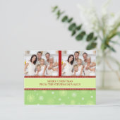 Doppel Foto Frohe Weihnachts Postkarten Schnee (Stehend Vorderseite)