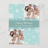 Doppel Foto Frohe Weihnachts Postkarten Schnee (Vorderseite)