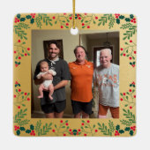 Doppel-Foto für Weihnachten Keramikornament (Rückseite)