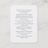 Doppel-Foto-Gedenkkarte Visitenkarte (Rückseite)