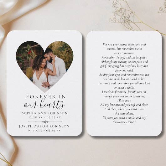 Doppel-Foto-Gedenkkarte Visitenkarte