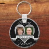 Doppel-Foto-Gedenkveranstaltung für den lieben Mem Schlüsselanhänger (Vorderseite)