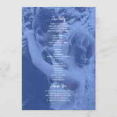 Doppel-Foto-Hochzeit Programm (Rückseite)