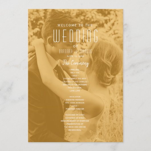 Doppel-Foto-Hochzeit Programm (Vorderseite)