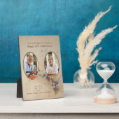 Doppel-Foto-Jahrgang Hochzeit-Jubiläumsgedanken Fotoplatte (Seite)