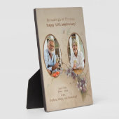 Doppel-Foto-Jahrgang Hochzeit-Jubiläumsgedanken Fotoplatte (Seite)