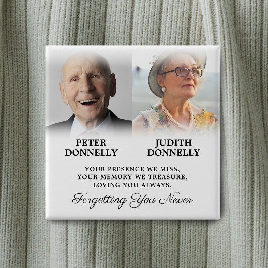 Doppel-Gedenkfeier-Foto Button