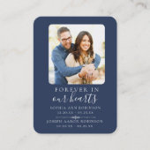 Doppel-Gedenkkarte Foto Blaue Gebetskarte Visitenkarte (Vorderseite)