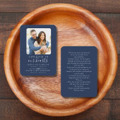 Doppel-Gedenkkarte Foto Blaue Gebetskarte Visitenkarte