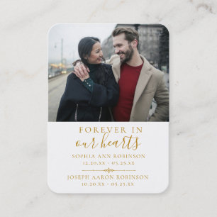 Doppel-Gedenkkarte Foto Goldgebet-Karte Visitenkarte