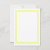 Doppel-Gelbe Trimm - 3x5 Einladung zur Hochzeit (Rückseite)