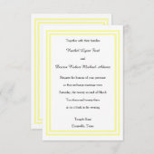 Doppel-Gelbe Trimm - 3x5 Einladung zur Hochzeit (Vorne/Hinten)