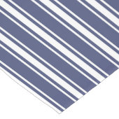 Doppel gestreift navyblau kurzer tischläufer (Ecke)