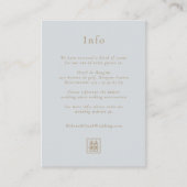 Doppel-Glück Dusty Blue & Gold chinesische Hochzei Begleitkarte (Vorderseite)