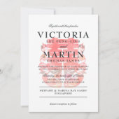 Doppel-Glück & Mandarin Ducks Chinesische Hochzeit Einladung (Vorderseite)