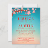 Doppel-Glück New Dawn chinesischer Hochzeit Einladung (Rückseite)