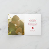 Doppel Glück Red Lanterns Chic Chinese Wedding Dankeskarte (Innenseite)