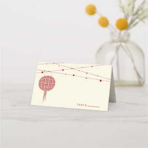 Doppel Glück Red Lanterns Chic Chinese Wedding Platzkarte