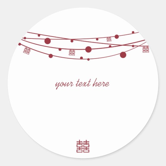 Doppel-Glücksbringer zum Hochzeitskleber Runder Aufkleber (Vorderseite)