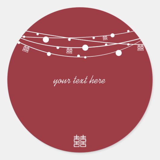 Doppel-Glücksbringer zum Hochzeitskleber Runder Aufkleber (Vorderseite)