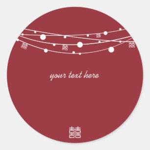 Doppel-Glücksbringer zum Hochzeitskleber Runder Aufkleber