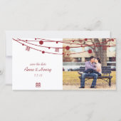 Doppel-Glücksklettern Hochzeit Speichern Sie das D Save The Date (Vorderseite)