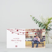 Doppel-Glücksklettern Hochzeit Speichern Sie das D Save The Date (Stehend Vorderseite)