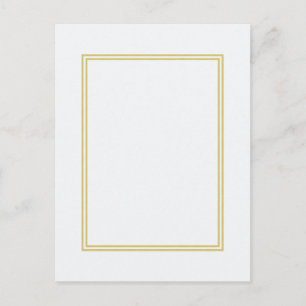 Doppel-Gold-Metallic-Grenze auf Bubbly White Postkarte