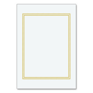 Doppel-Gold-Metallic-Grenze auf Bubbly White Tischnummer