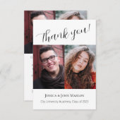 Doppel-Graduierungspartei Dankeskarte (Vorne/Hinten)