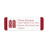 Doppel-Happiness 双 ・ 喜 ・ 雙 ・ Song hỷ ・ Fancy Label (Vorne)