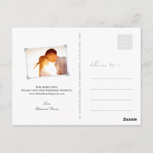 Doppel Happiness Lanterns Chinesisch Save the Date Postkarte (Rückseite)