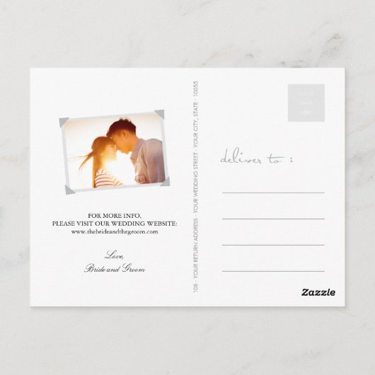 Doppel Happiness Lanterns Chinesisch Save the Date Postkarte (Rückseite)