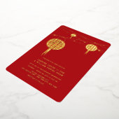 Doppel Happiness Lanterns Stilvolle chinesische Ho Folieneinladung (Gedreht)