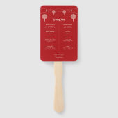 Doppel-Happiness-Laternen Chinesisches Hochzeitspr Fächer (Rückseite)