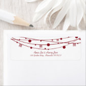 Doppel-Happiness-Laternen Hochzeitadressen-Labels (Insitu)