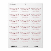 Doppel-Happiness-Laternen Hochzeitadressen-Labels Adressaufkleber (Vorne)