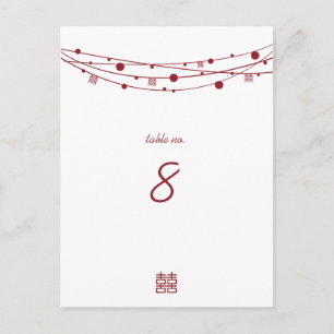 Doppel-Happiness-Laternen Hochzeitskarten Postkarte