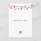 Doppel-Happiness-Laternen Hochzeitsratgeber Karten (Rückseite)