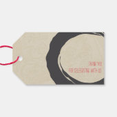 Doppel-Happy Chinese Wedding-Geschenk-Tag Geschenkanhänger (Rückseite Horizontal)