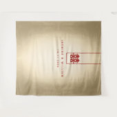 Doppel-Happy Chinesisch Hochzeit Foto Hintergrund Wandteppich (Vorderseite (Horizontal))