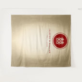 Doppel-Happy Chinesisch Hochzeit Foto Hintergrund Wandteppich (Vorderseite (Horizontal))